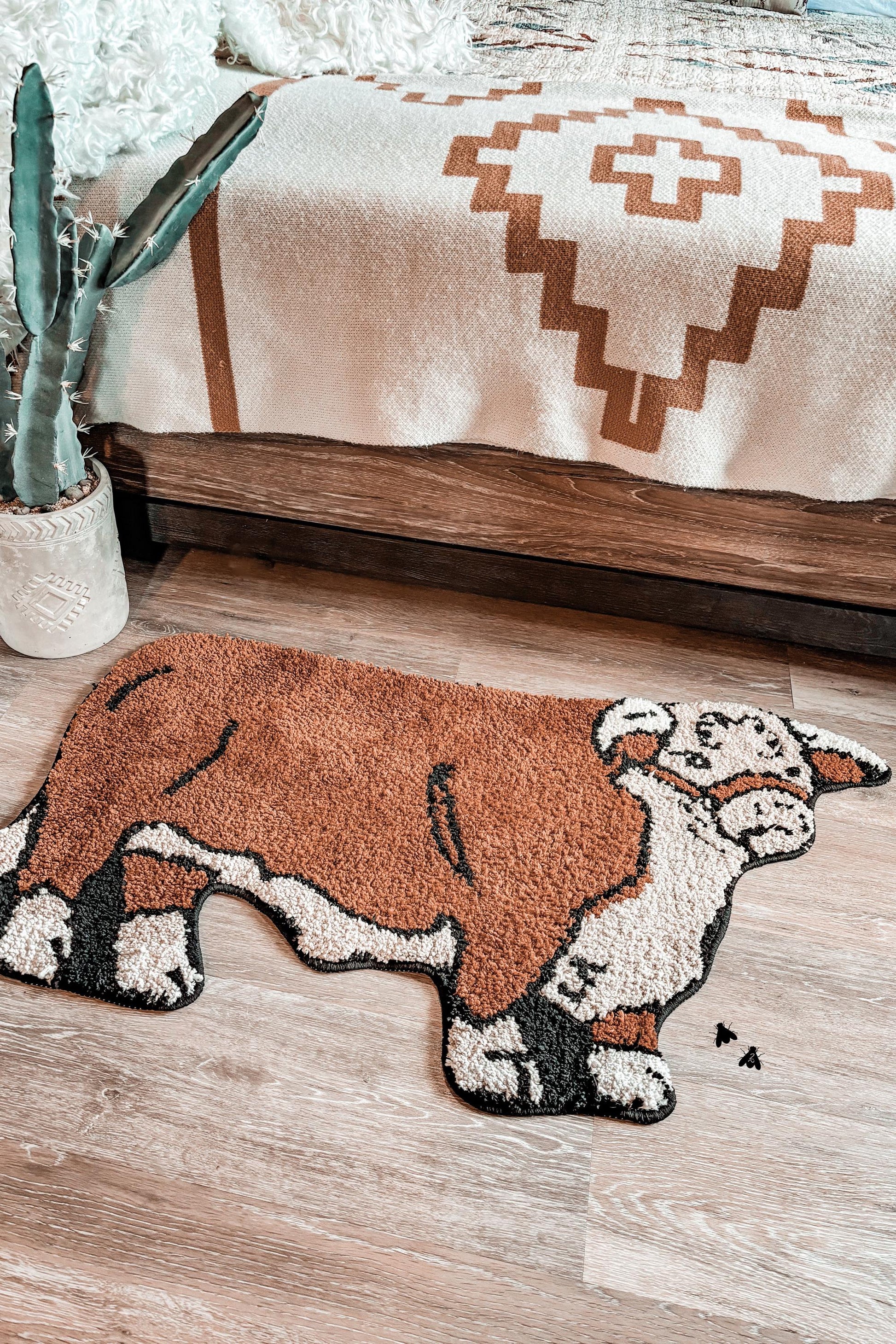 Western Chenille Anti-Slip Accent/ Bathroom Rugs - Hereford, Concho, Horse