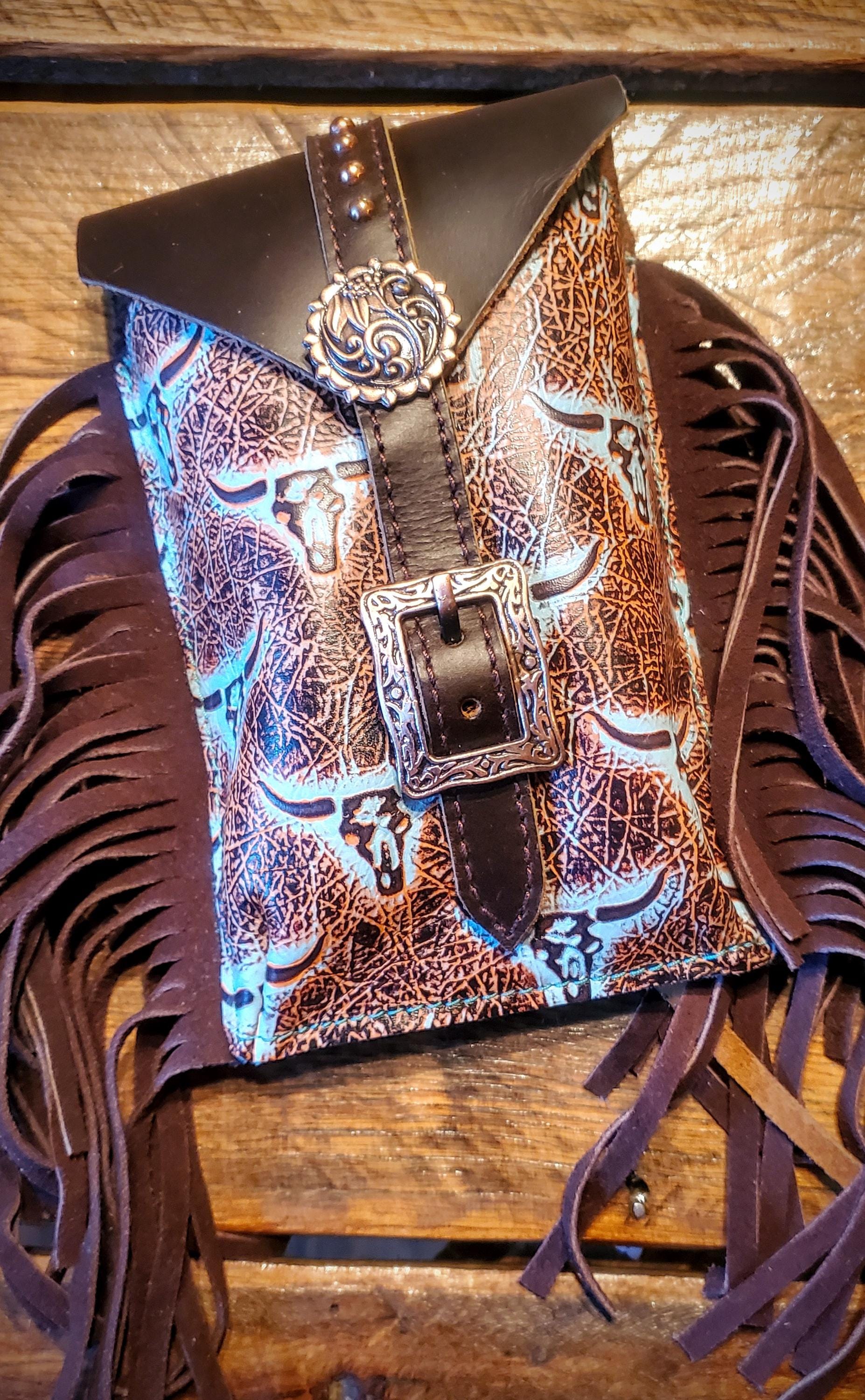 Genuine Cowhide Saddle Pouches / Horn Bags - Great Gifts, Stocking Stuffers!