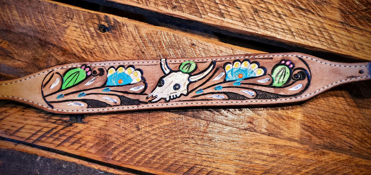 Adjustable Tooled Leather & Beaded Wither Straps - Great Gifts for horse lovers!