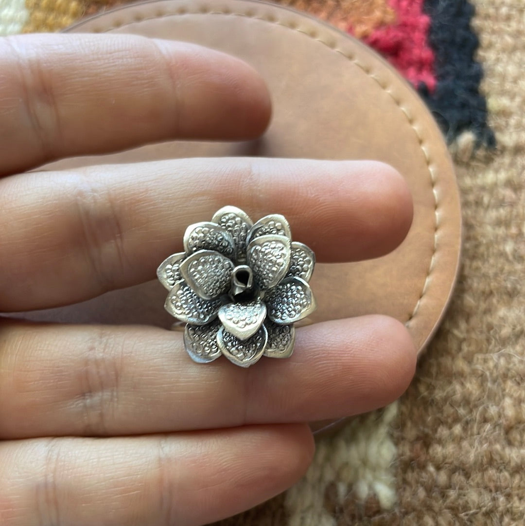 “The Bloom” Handmade Sterling Silver Adjustable Ring