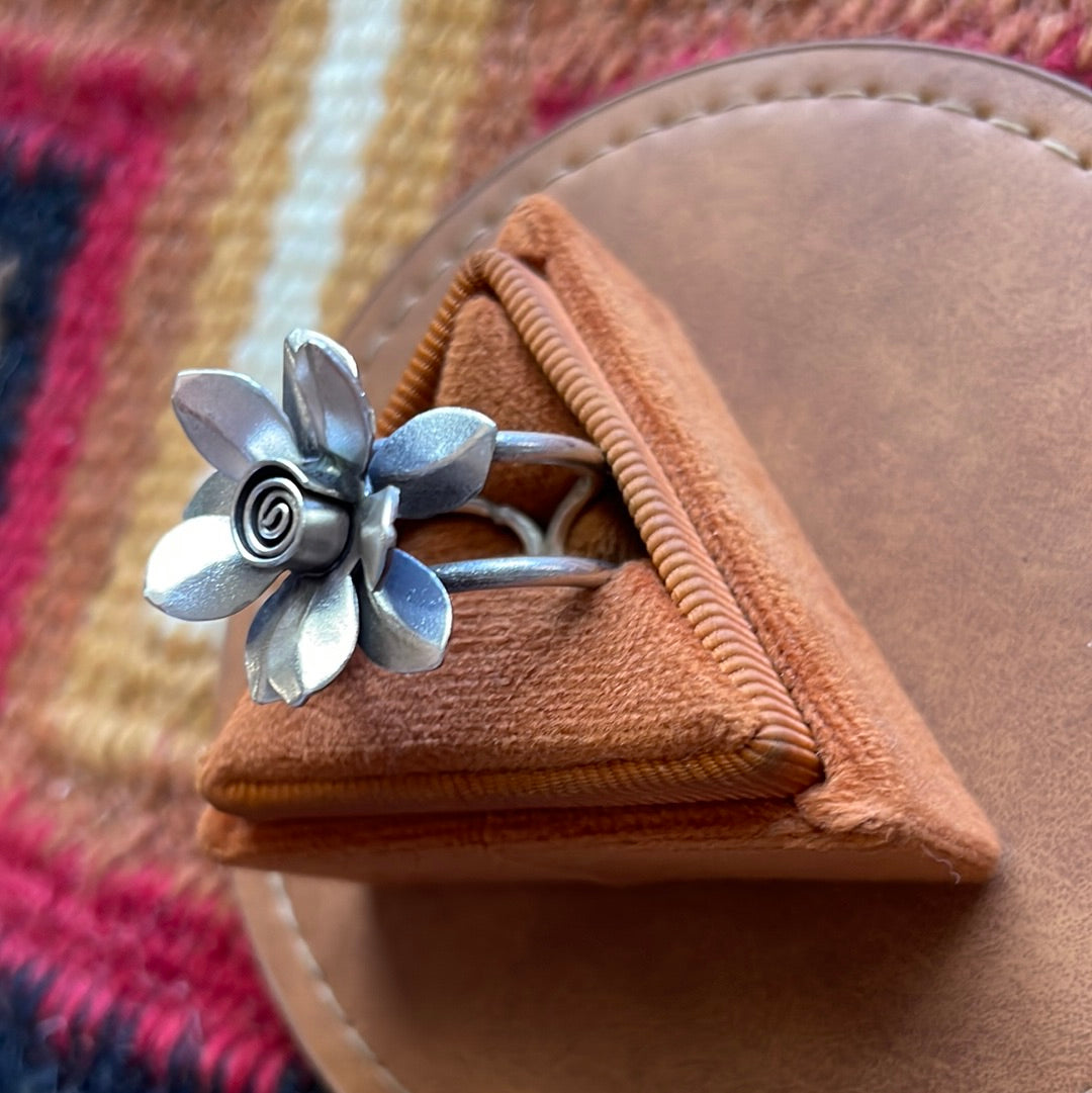 “The Bloom” Handmade Sterling Silver Adjustable Ring