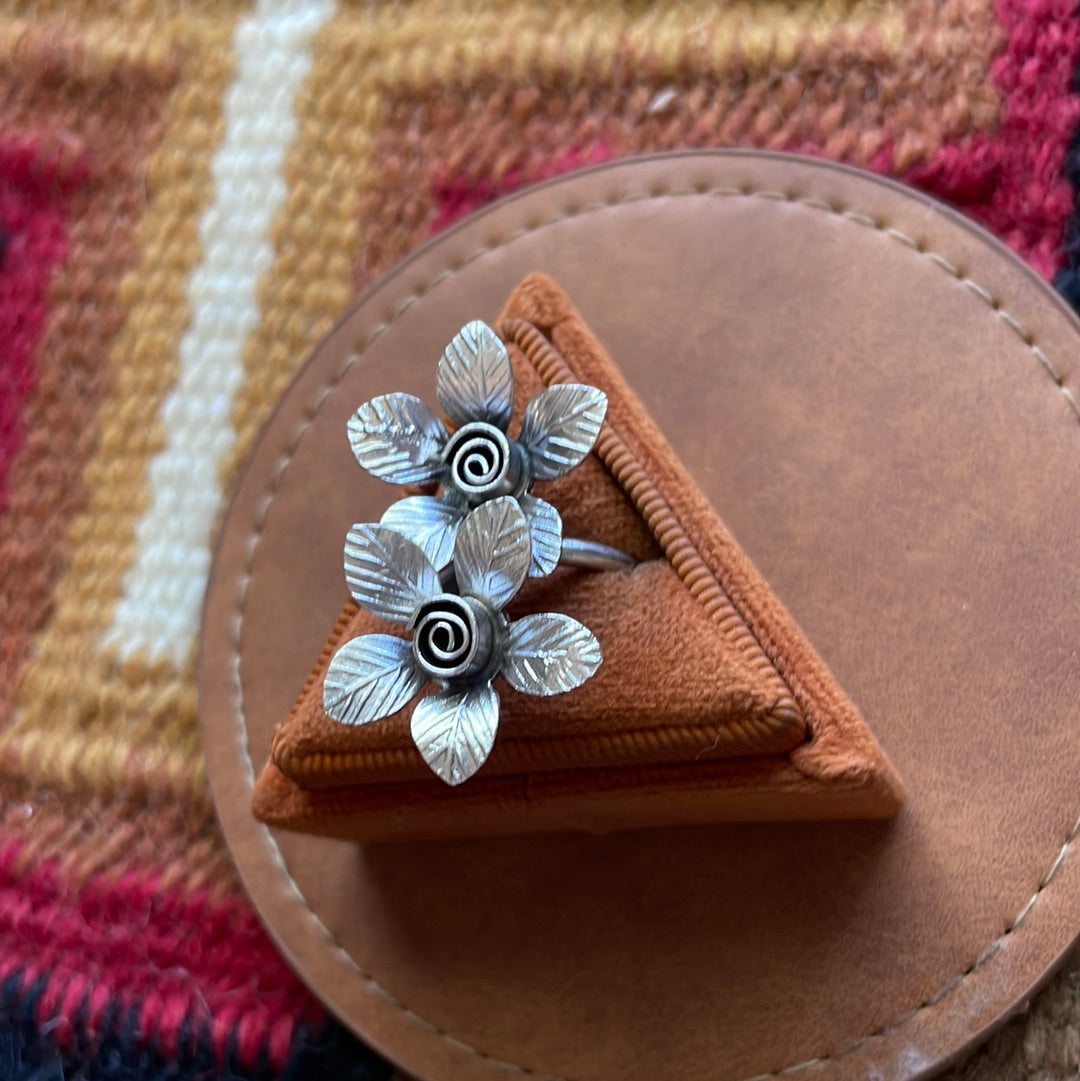 “The Bloom” Handmade Sterling Silver Adjustable Ring