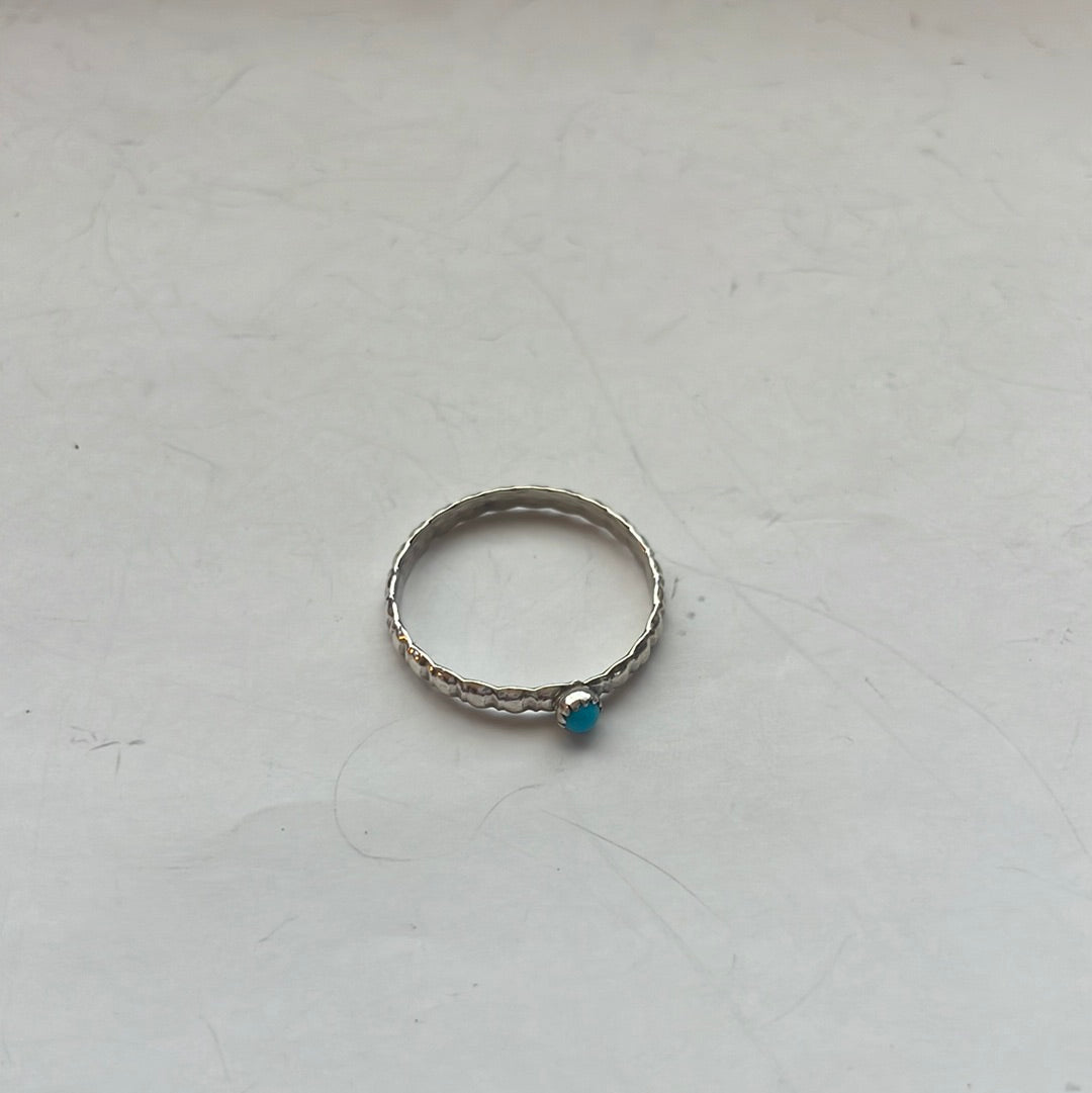 “The Dainty” Navajo Sterling Silver & Turquoise Ring