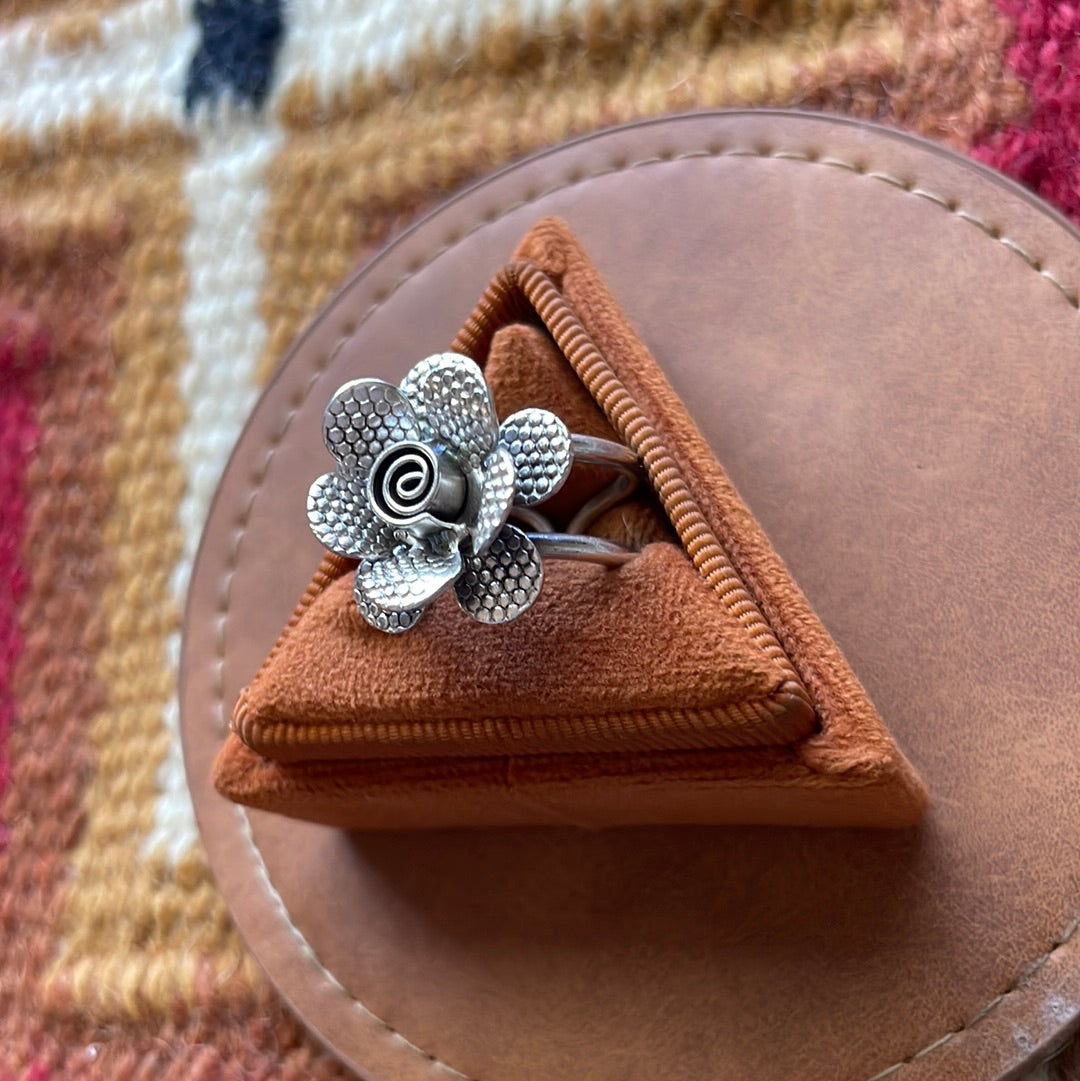 “The Bloom” Handmade Sterling Silver Adjustable Ring