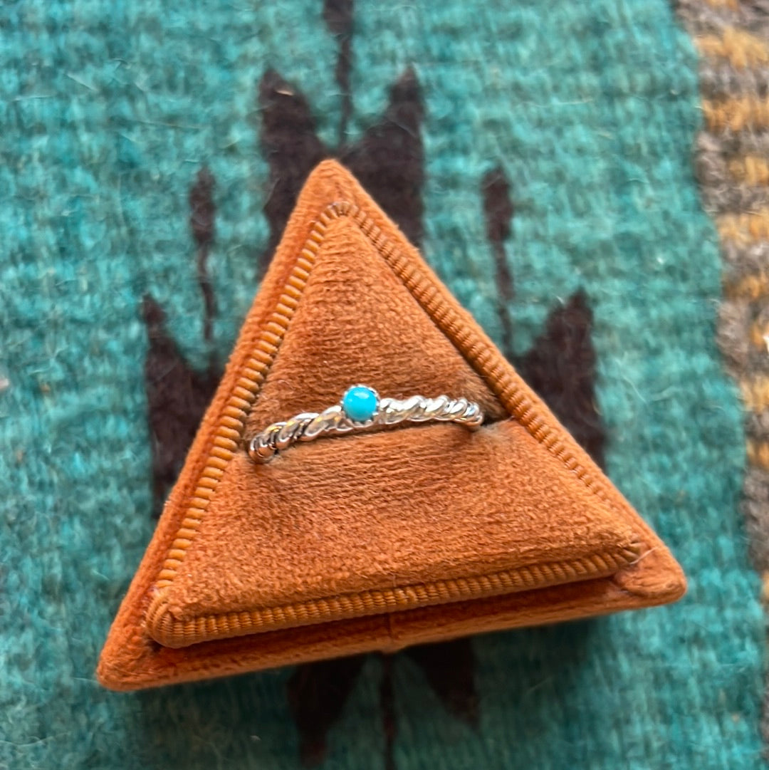 “The Dainty” Navajo Sterling Silver & Turquoise Ring