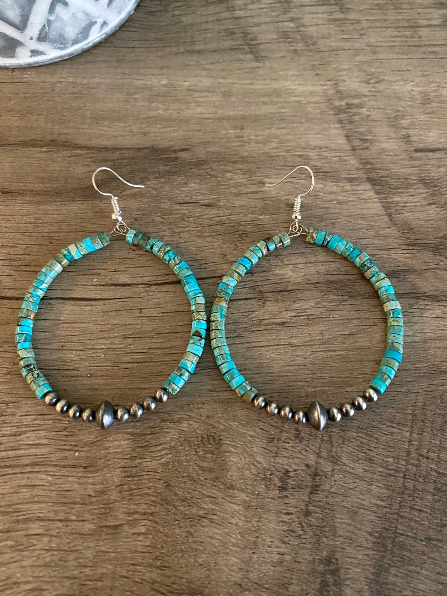 Sterling Silver Pearls Hoop Earrings