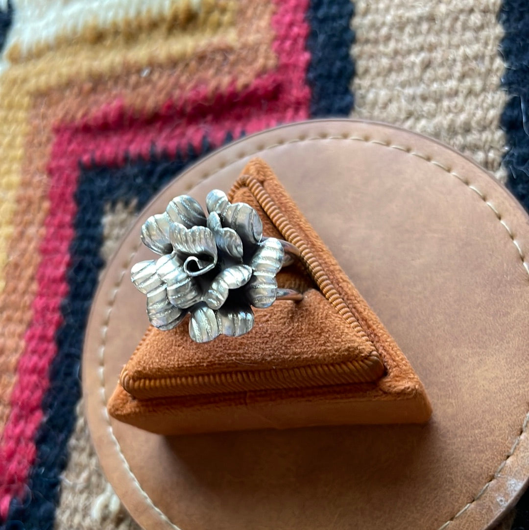 “The Bloom” Handmade Sterling Silver Adjustable Ring