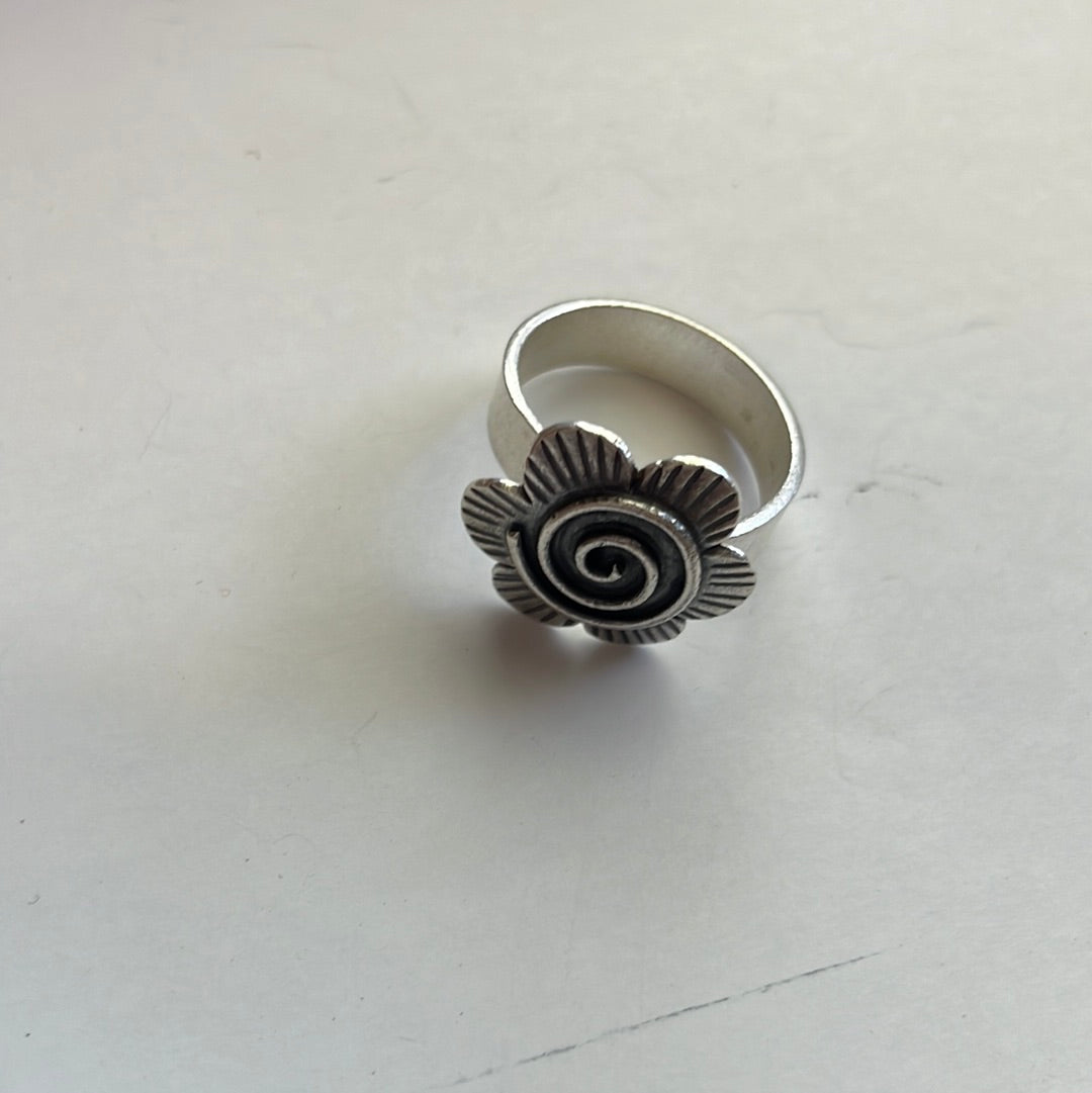 “The Bloom” Handmade Sterling Silver Adjustable Ring