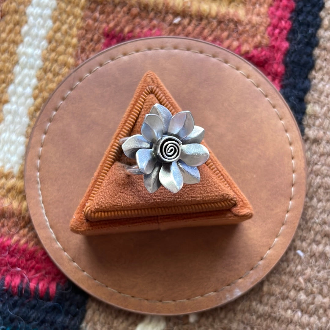 “The Bloom” Handmade Sterling Silver Adjustable Ring