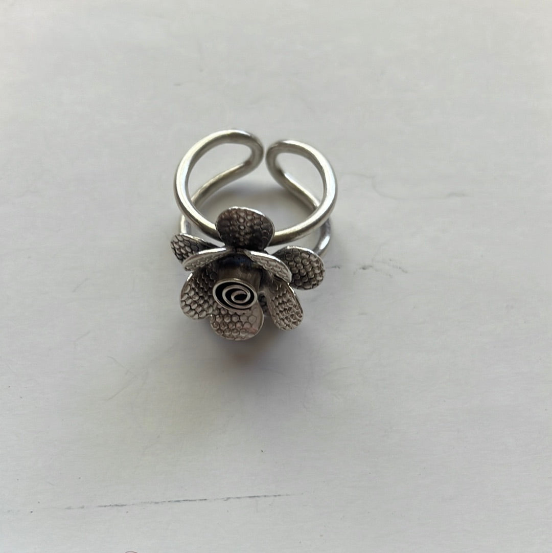 “The Bloom” Handmade Sterling Silver Adjustable Ring